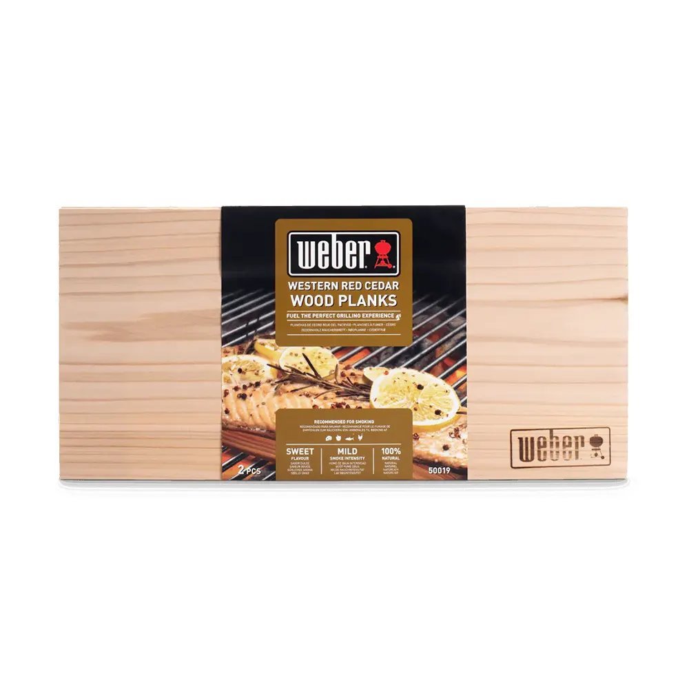 Комплект дъски за опушване на месо и риба WEBER® - кедър, 2 бр